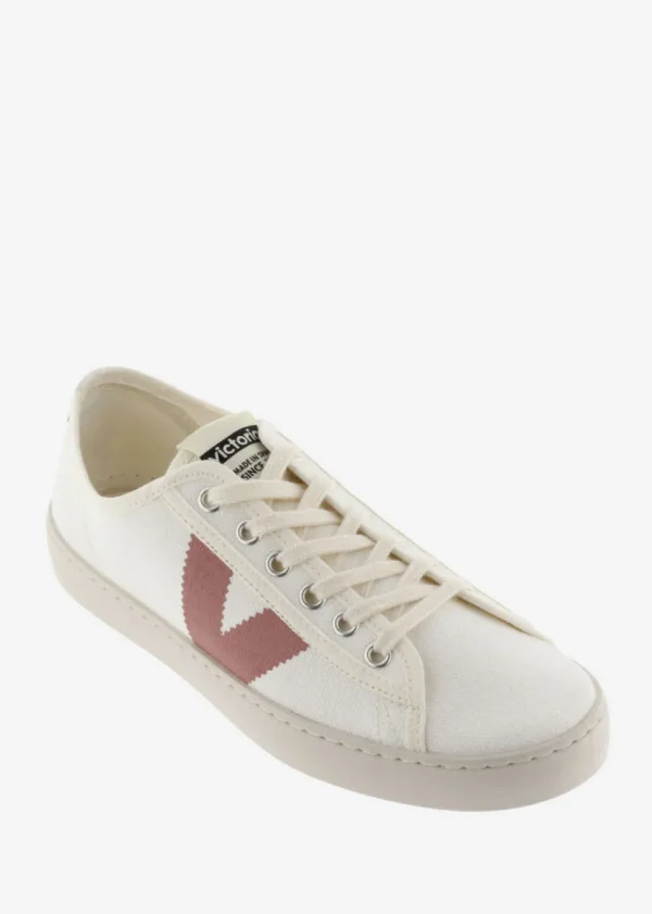 Berlin Eco Contrast Canvas Trainers in Rose