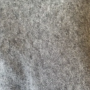 Cashmere Mix Round Neck Knit in Black & Grey