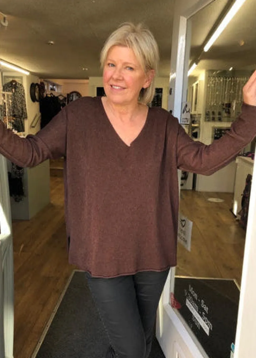 cashmere_mix_v_neck_knit__0.webp Cashmere Mix V Neck Knit in Browns
