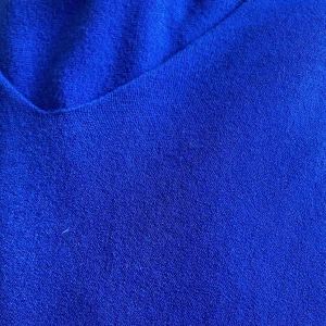 Cashmere Mix V Neck Knit in Blues & Teals