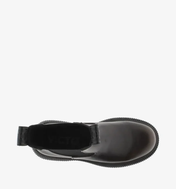 Dublin Chelsea Black Faux Leather Boots