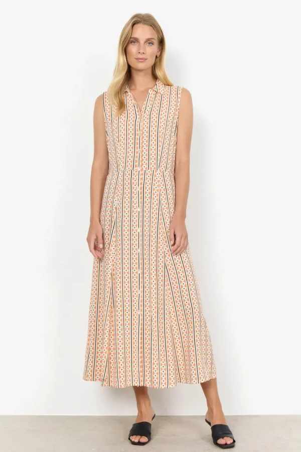 Elsia 3 Dress in Coral
