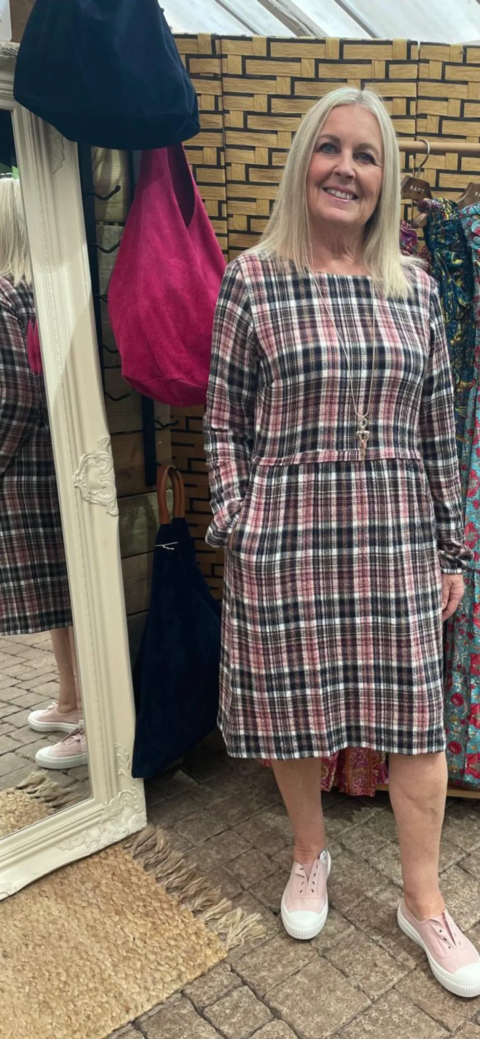 farewell_check_dress_in_m_5.webp Farewell Check Dress in Mulberry