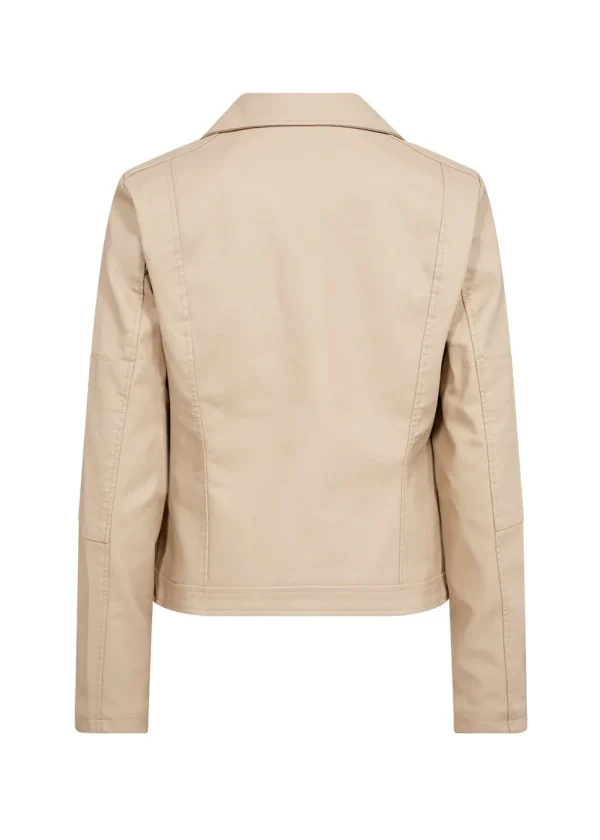 Gunilla 7 Faux Leather Jacket in Sand
