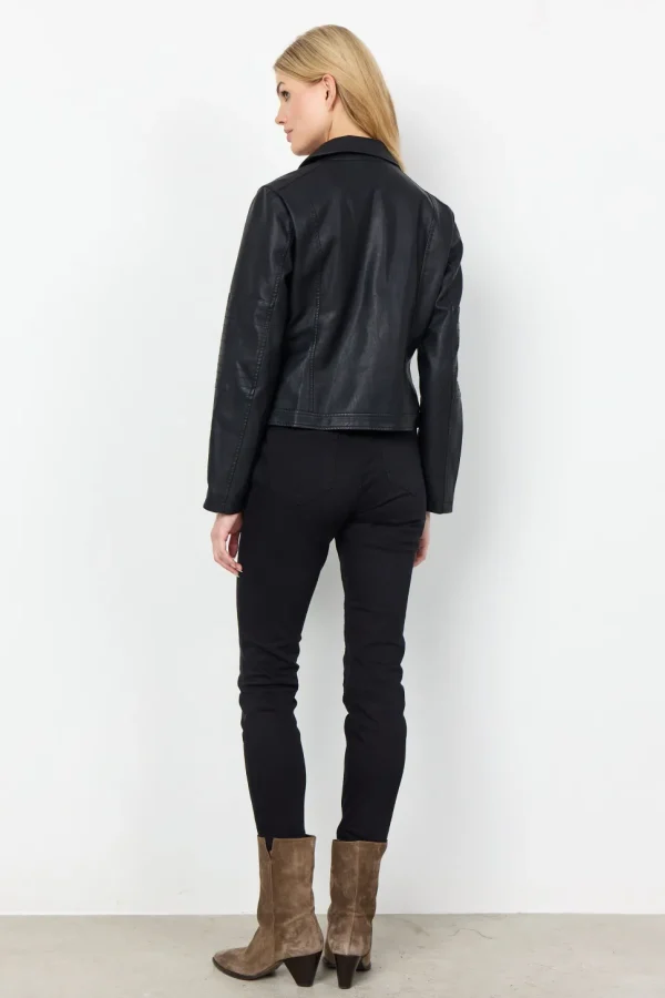 Gunilla 7 Faux Leather Jacket in Sand