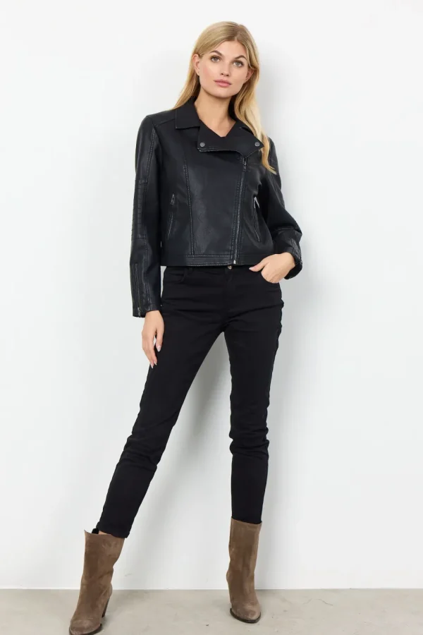 Gunilla 7 Faux Leather Jacket in Sand