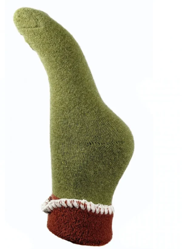 Luxurious Cuff House Socks in Plain colour blocks