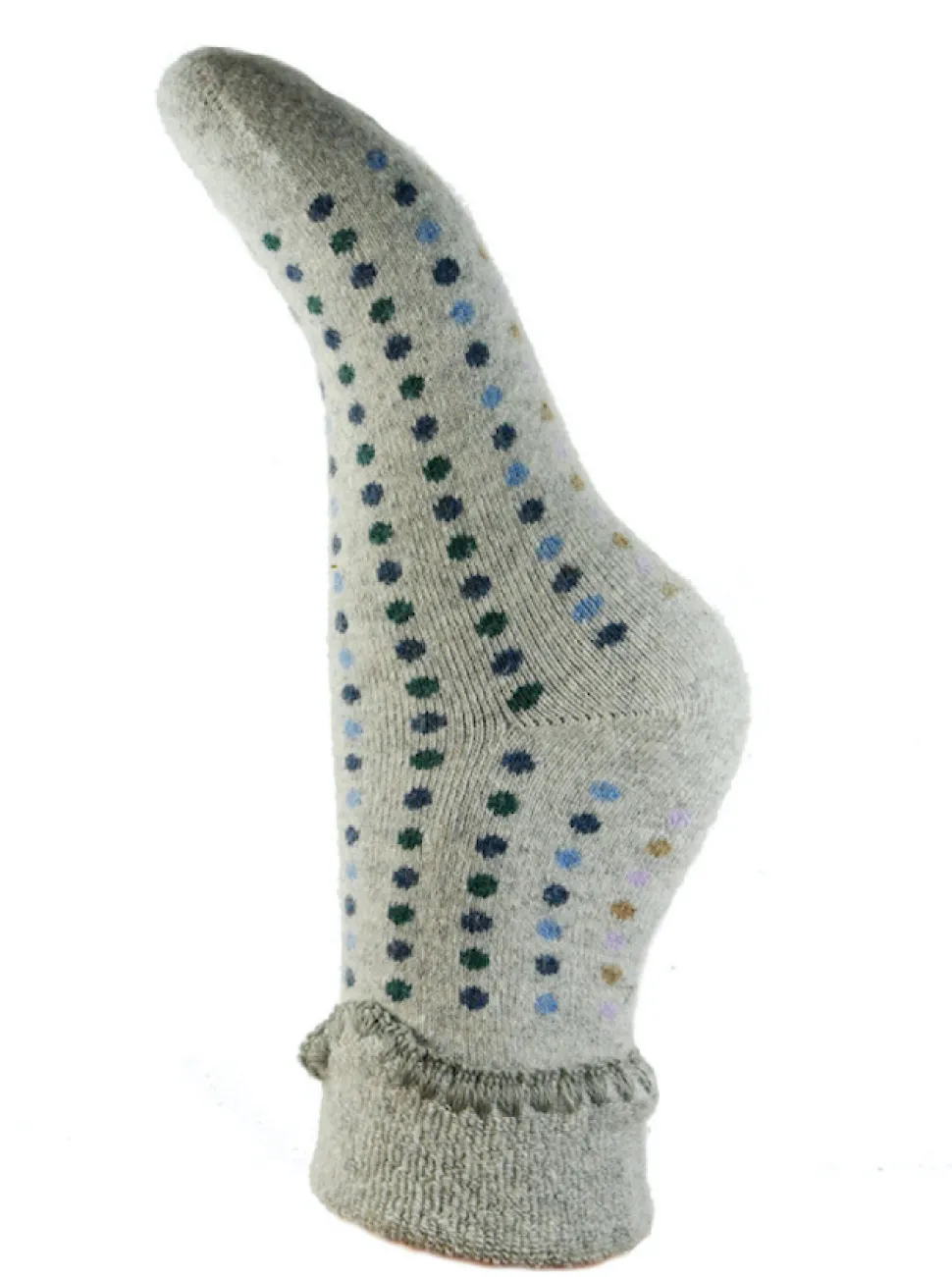 luxurious_cuff_house_sock_1-2.webp Luxurious Cuff House Socks with Multicoloured Dots