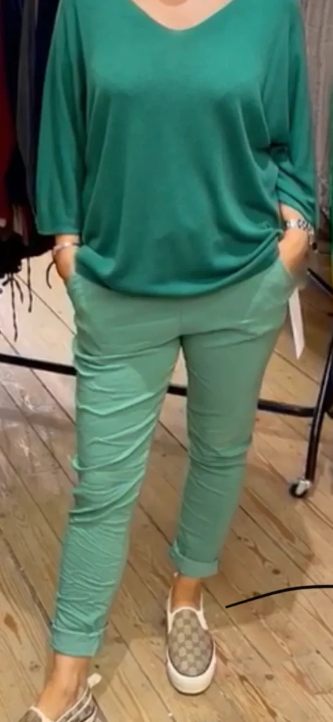 Magic Plain Trousers in Shades of Green