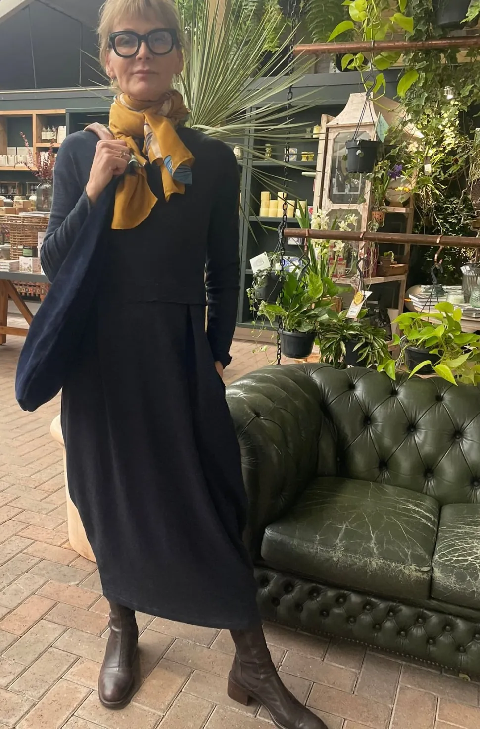 merino_wool_long_blusbar__2-1.webp Merino Wool Long Blusbar Dress with Pleats & High Neck in Blue