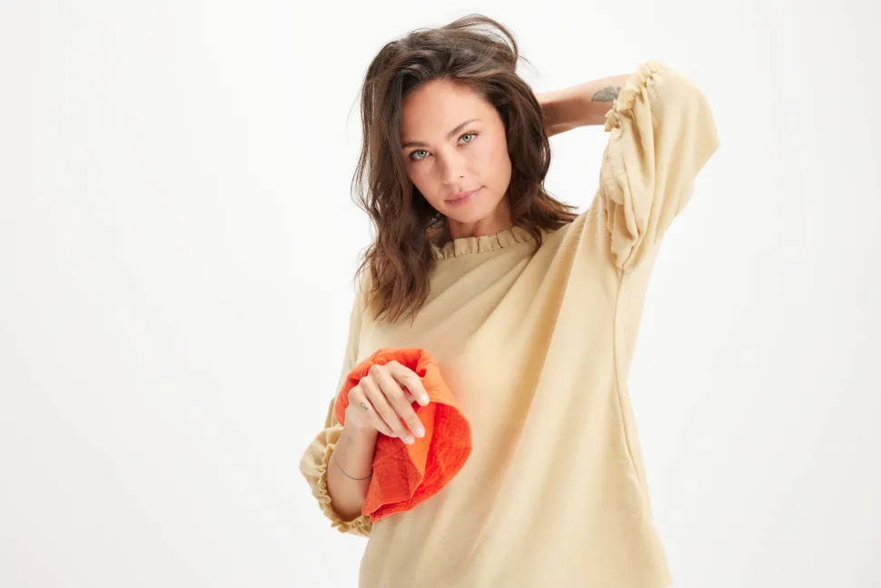 merino_wool_ruffle_neck_w_8.webp Merino Wool Ruffle Neck Wide Top in Indigo Blue and Earth Brown