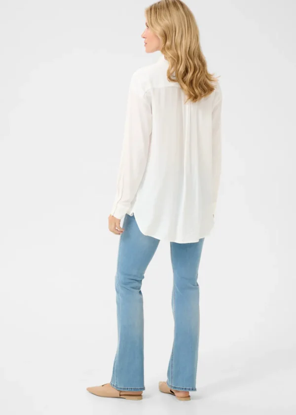 Nola Breast Pocket Shirt in Snow White