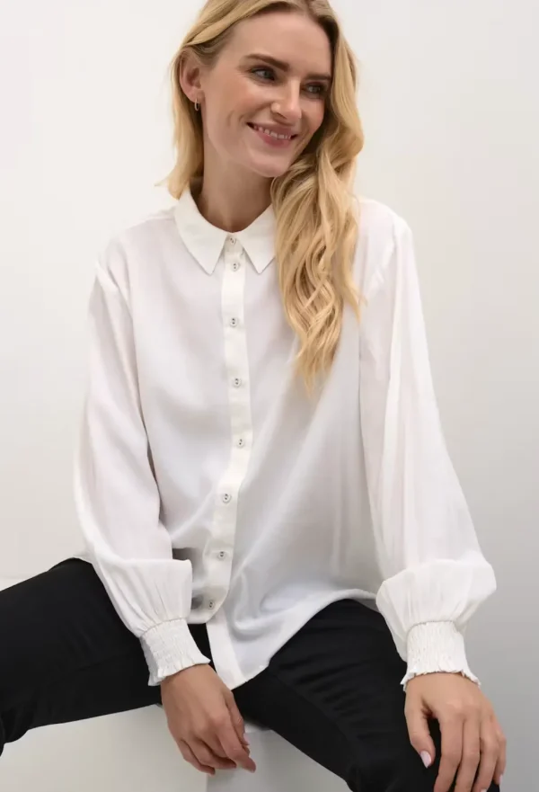 Nola Long Sleeve Shirt in Snow White