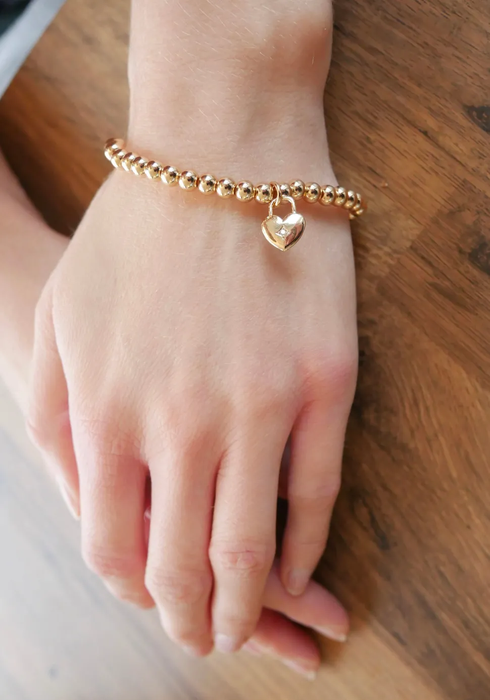 padlock_heart_elasticated_0.webp Padlock Heart Elasticated Plated Bracelet