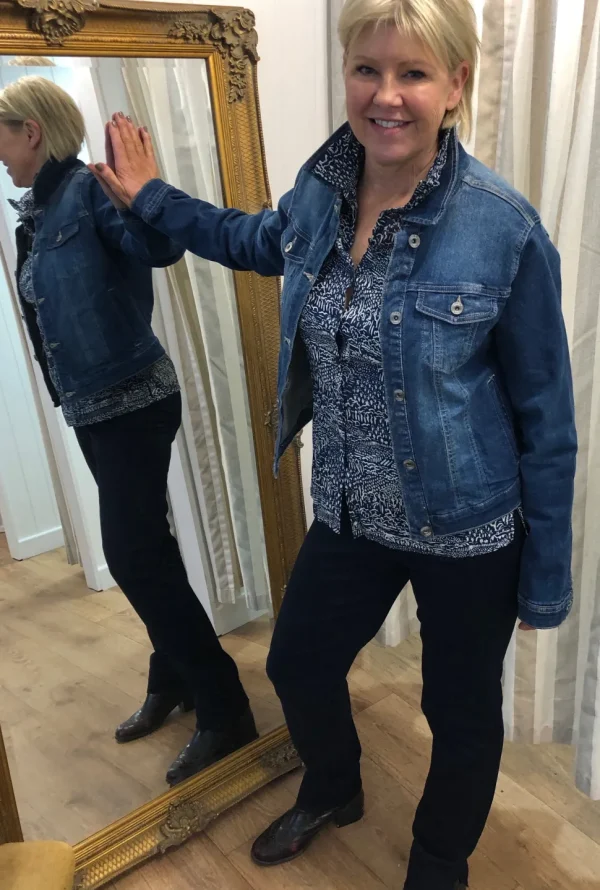 Robell Full Length Marie Trousers in Navy 69