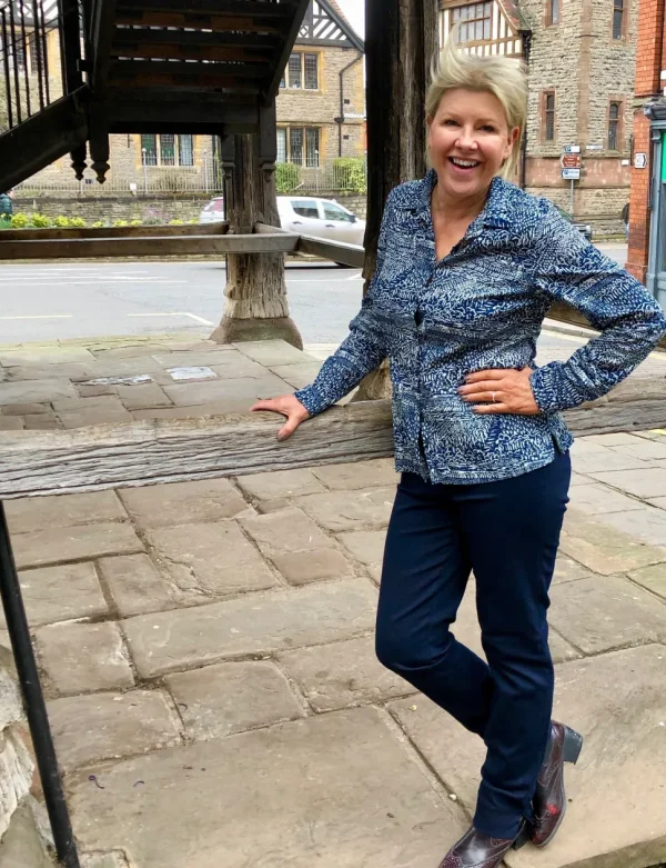 Robell Full Length Marie Trousers in Navy 69