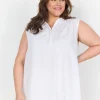 Saga 4 Crisp Cotton Blend Shirt in White