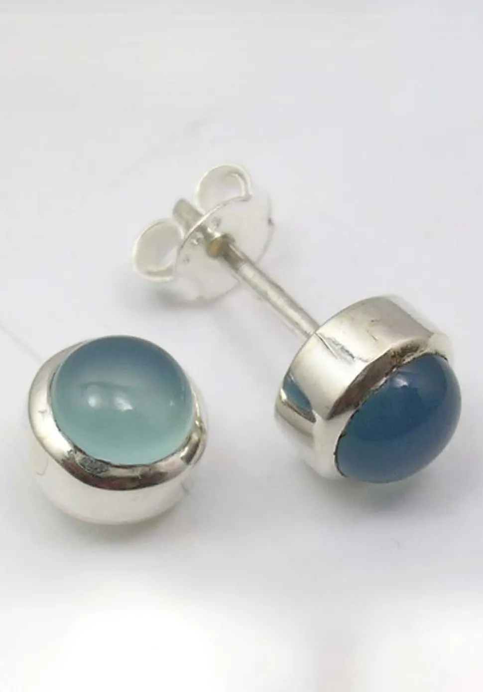 solid_silver_chalcedony_s_0.webp Solid Silver Chalcedony Stud Earrings