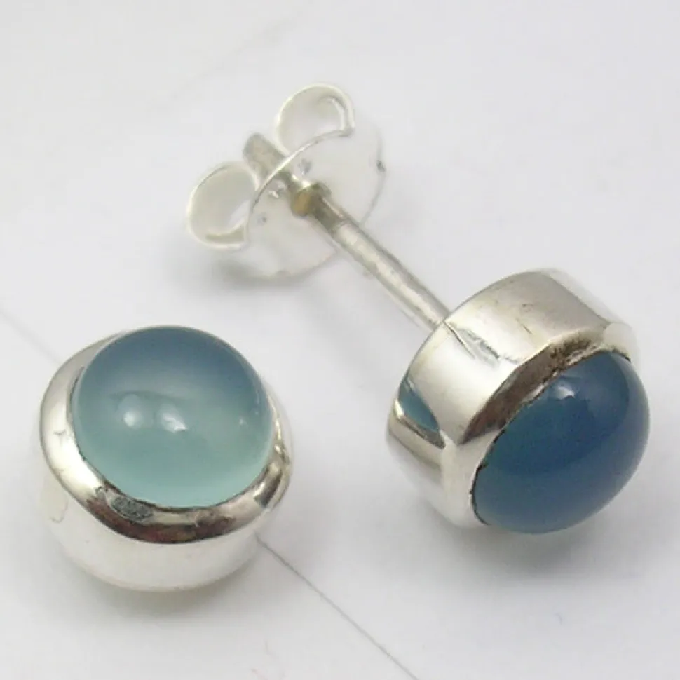 solid_silver_chalcedony_s_2.webp Solid Silver Chalcedony Stud Earrings