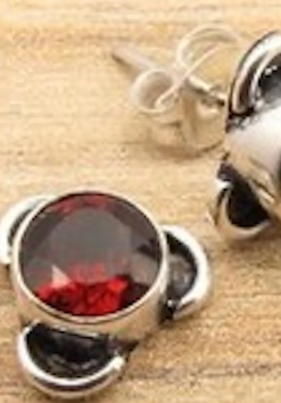 solid_silver_garnet_stud__0-1.webp Solid Silver Garnet Stud Earrings with Triple Curve Frame
