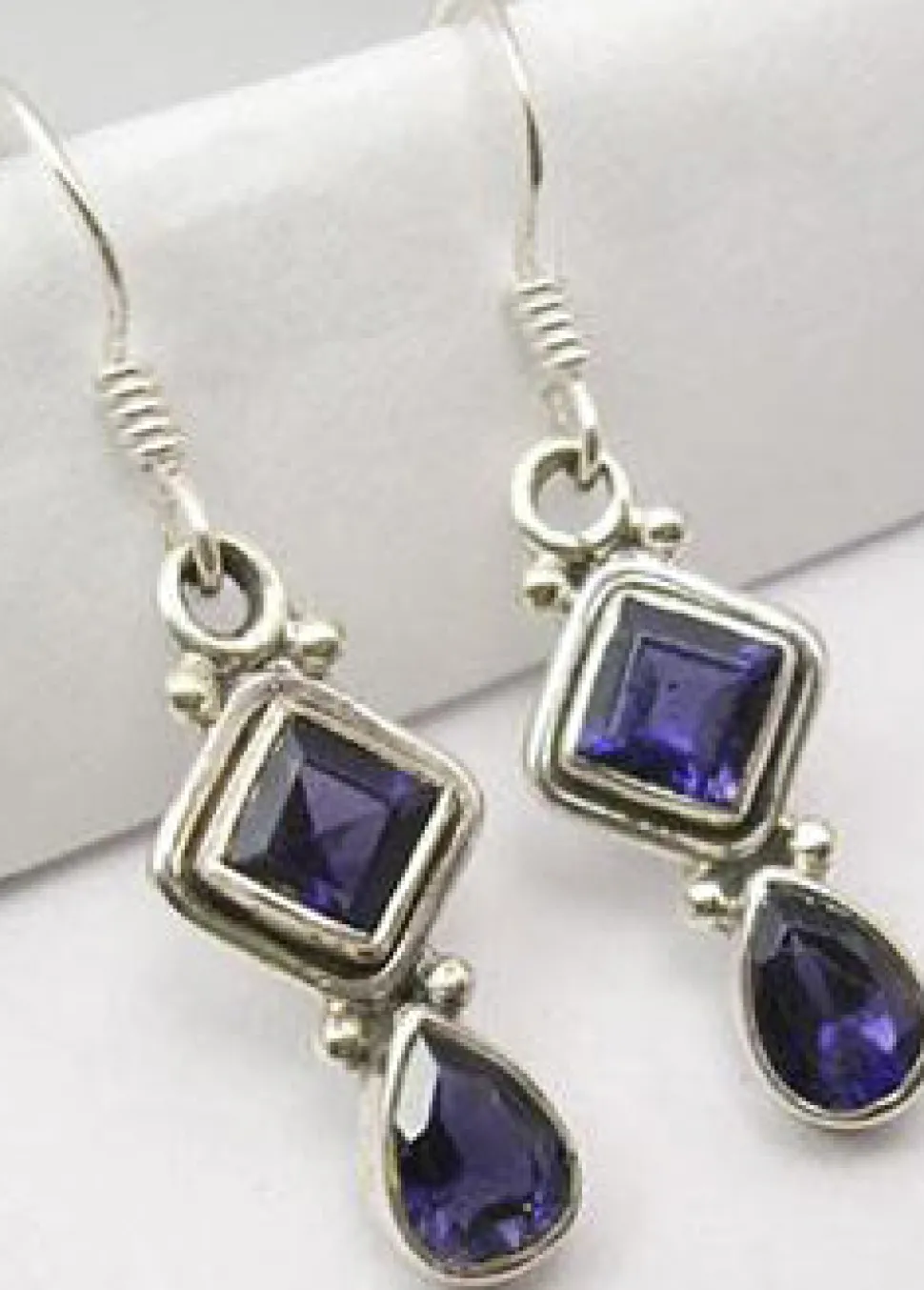 solid_silver_iolite_facet_0.webp Solid Silver Iolite Faceted Drop Earrings