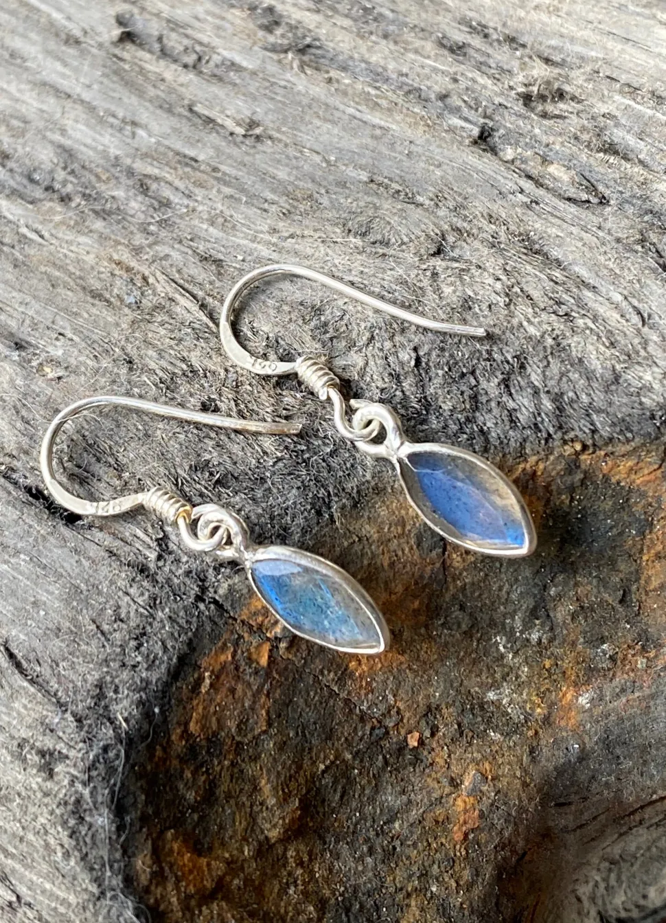 solid_silver_labradorite__1.webp Solid Silver Labradorite Marquise Drop Earrings