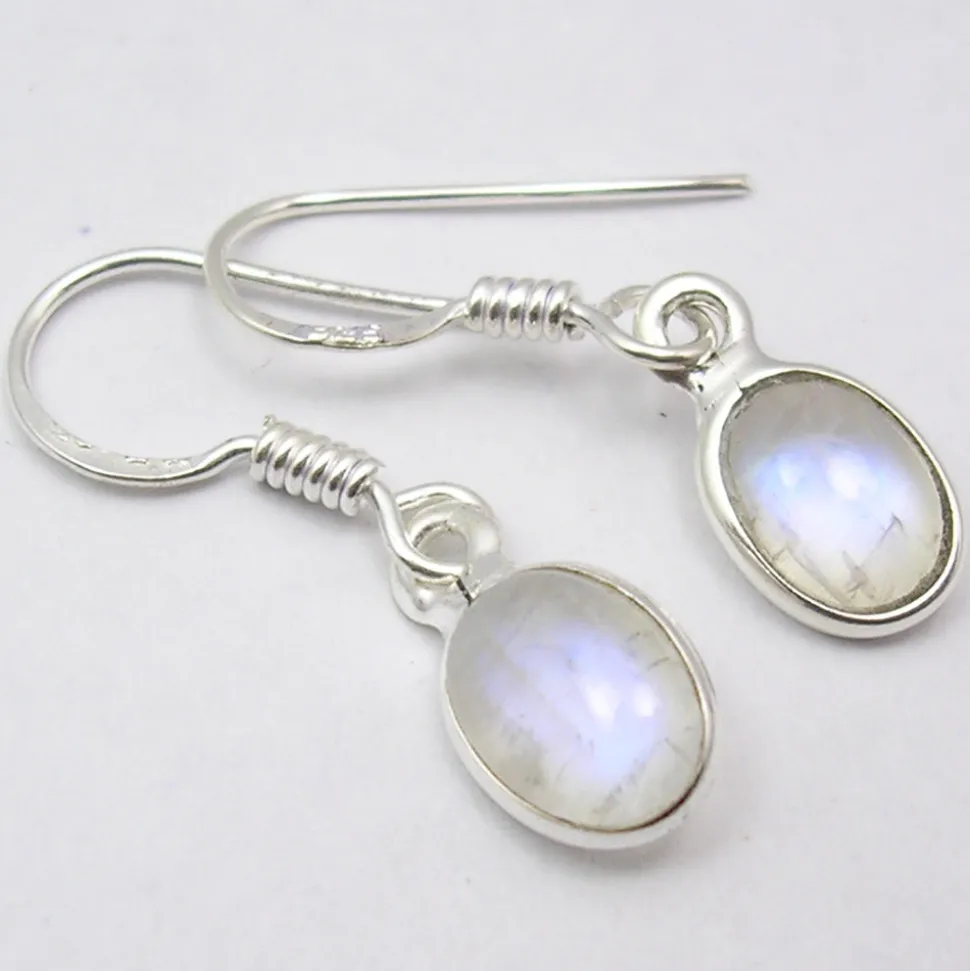 solid_silver_rainbow_moon_1.webp Solid Silver Rainbow Moonstone Oval Drop Earrings