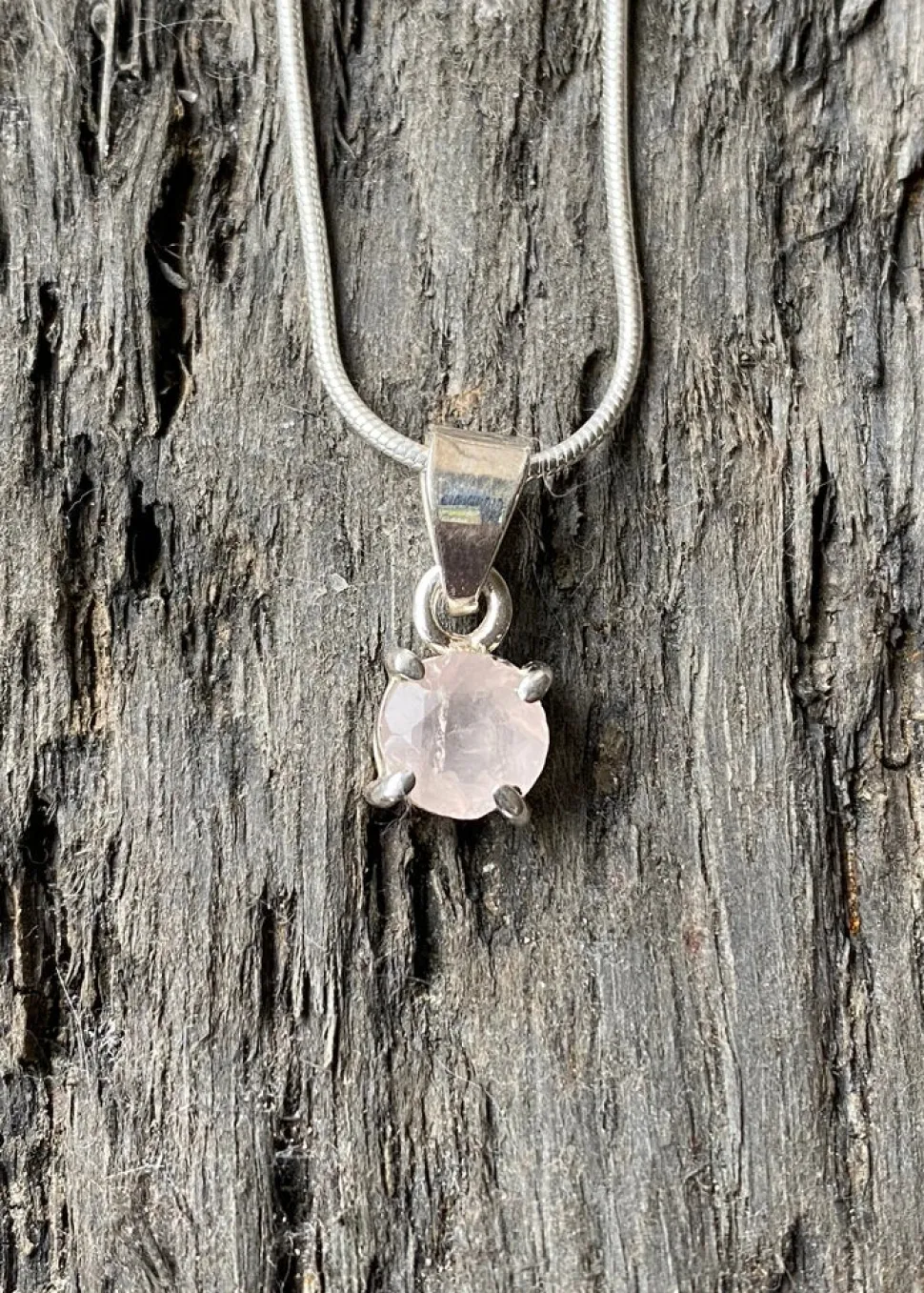 solid_silver_rose_quartz__0-2.webp Solid Silver Rose Quartz Pendant & Chain