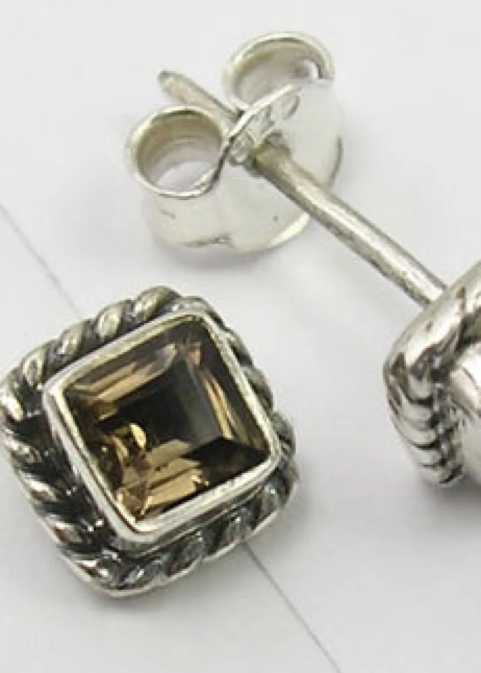 solid_silver_smoky_quartz_0-1.webp Solid Silver Smoky Quartz Square Stud Earrings