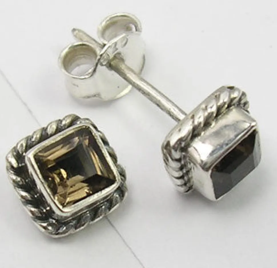 solid_silver_smoky_quartz_1-1.webp Solid Silver Smoky Quartz Square Stud Earrings