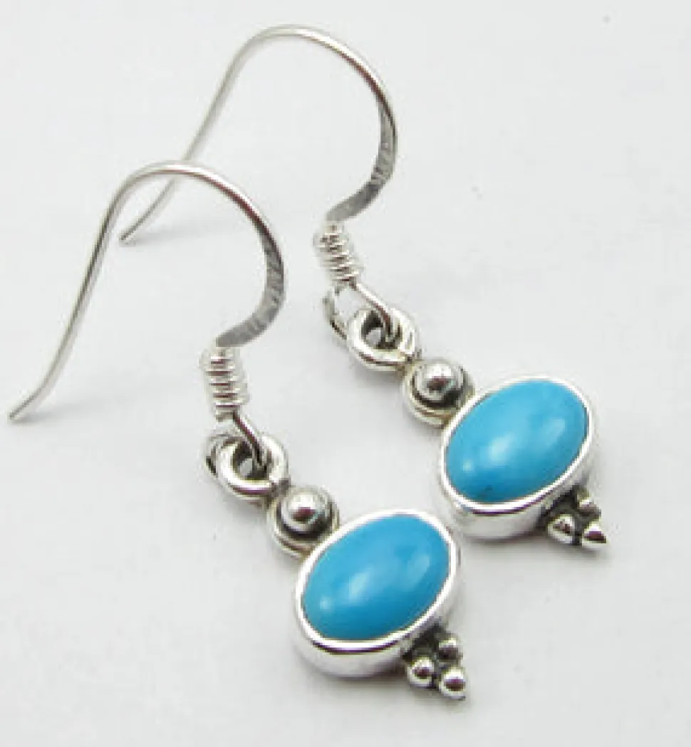 solid_silver_turquoise_ov_1.webp Solid Silver Turquoise Oval Drop Earrings