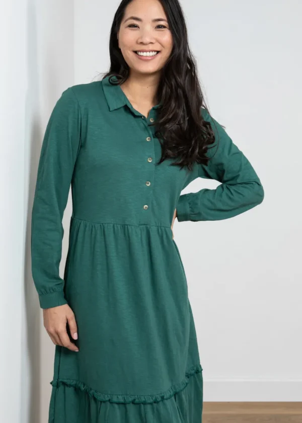 Sophie Shirt Dress in Green