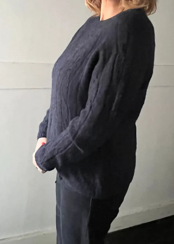 Alpaca Round Neck Cable Knit