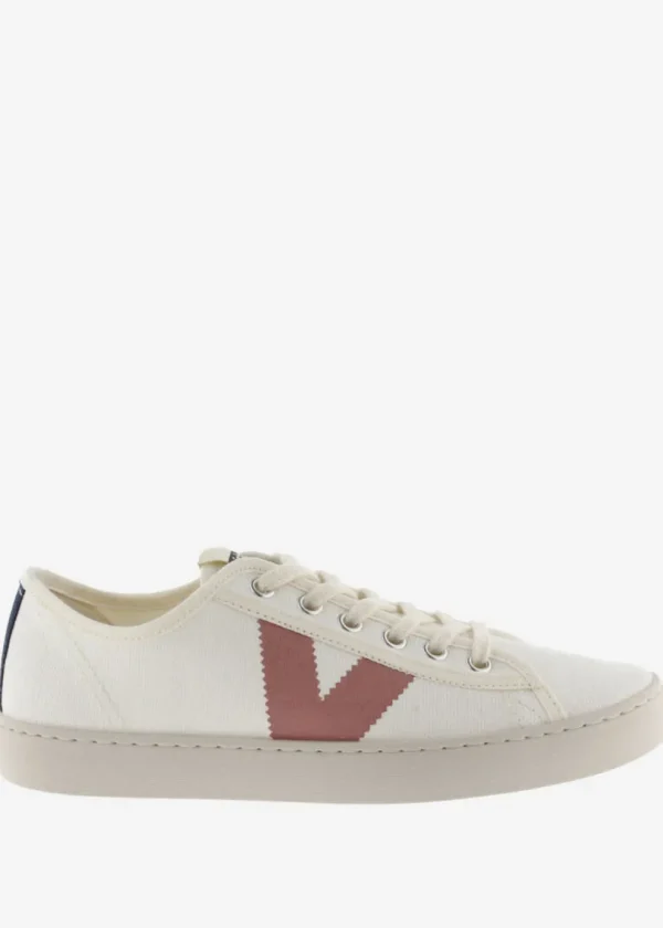 Berlin Eco Contrast Canvas Trainers in Rose