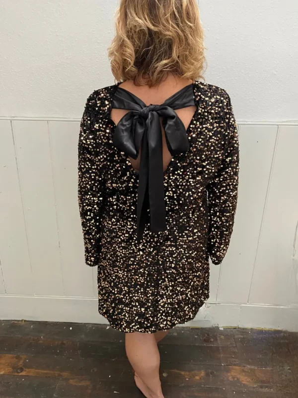 Bow Back Sequin Dress