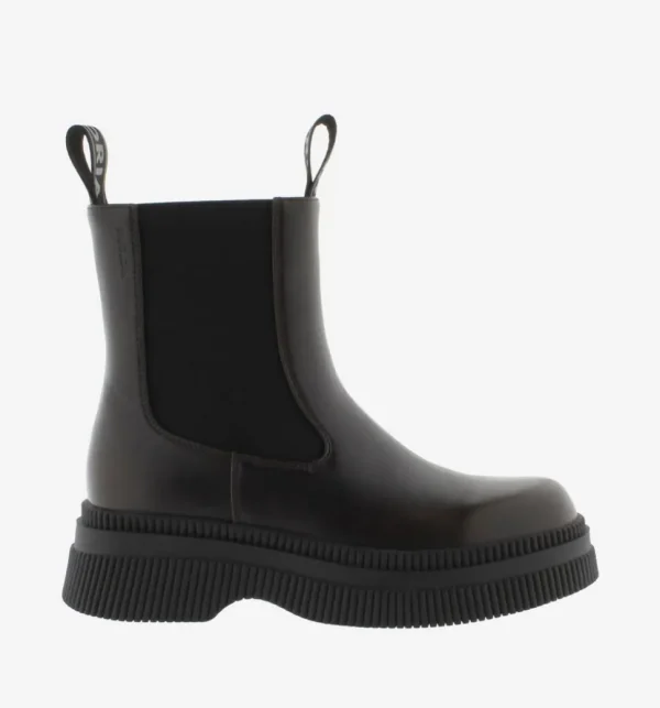 Dublin Chelsea Black Faux Leather Boots