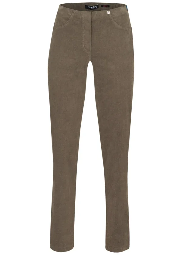 Elena Needlecord Robell Trousers in Taupe