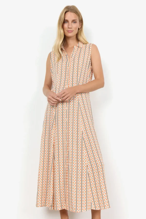 Elsia 3 Dress in Coral