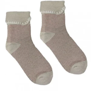 Luxurious Cuff House Socks in Fine Stripe