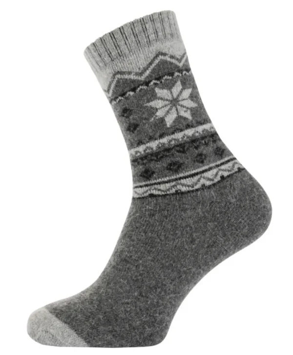 Luxurious Grey Winter Wool Blend Mens Socks