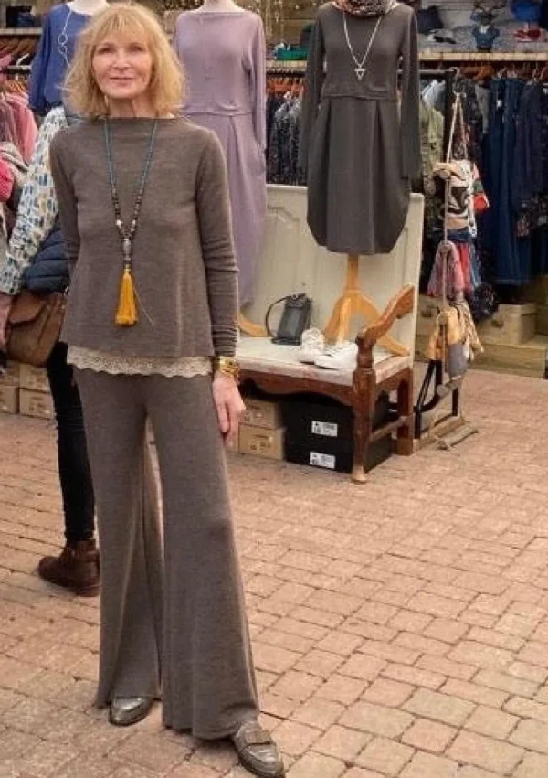Merino Wool Wide Leg Pants