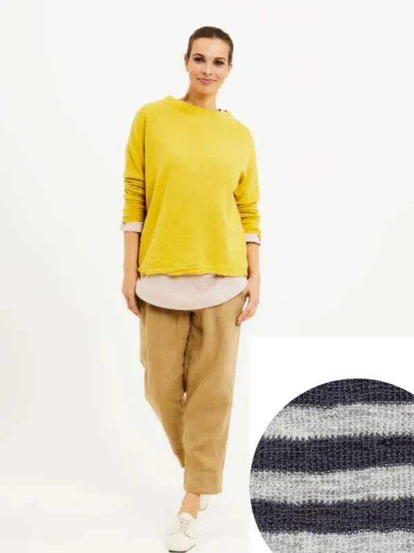 Merino Wool Wide Top with Turtleneck