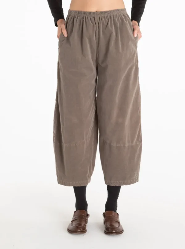 Mini Cord Lantern Pants in Saddle & Black