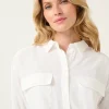 Nola Breast Pocket Shirt in Snow White
