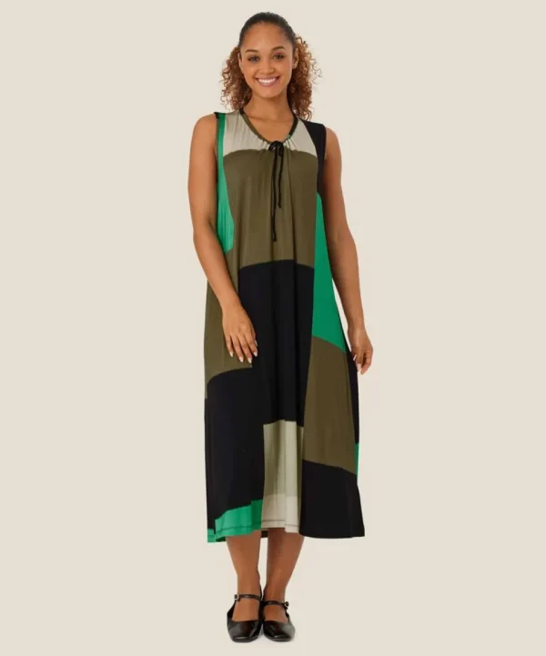 Octava Jersey Dress in Green Spruce
