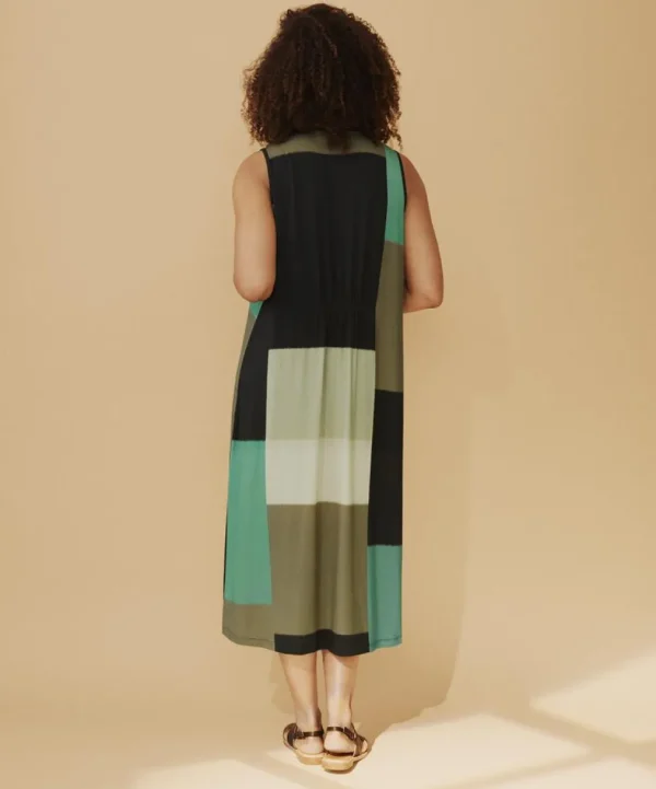 Octava Jersey Dress in Green Spruce