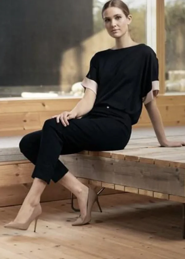 Robell Denim Bella 3/4 Length Jeans in Black 90