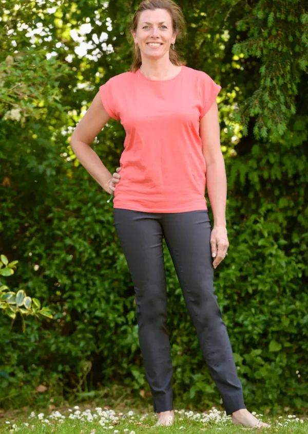 Robell Full Length Marie Trousers in Anthracite Grey 97