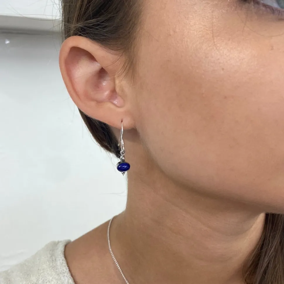 solid_silver_lapis_lazuli_4.webp Solid Silver Lapis Lazuli Oval Cabachon Drop Earrings