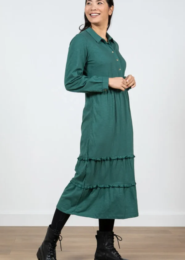 Sophie Shirt Dress in Green
